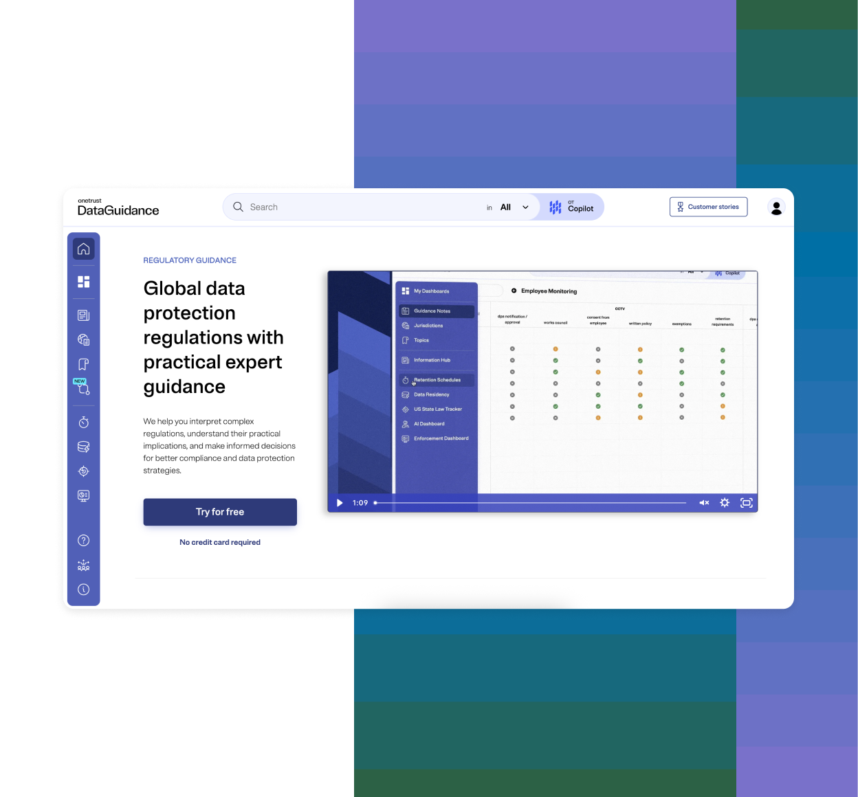 Preview of the Dataguidance home screen