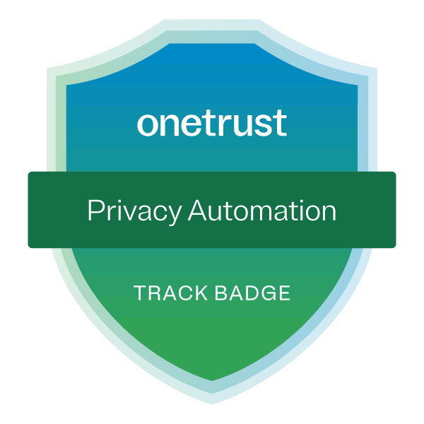 onetrust certification badge for Privacy Automation track